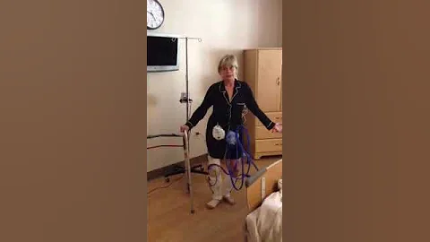 One day after knee replacement, Robin Mahan
