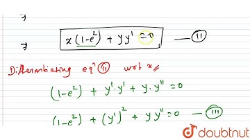Form\r\nthe differential equation representing the family of ellipses having foci on x-axis\r\na...