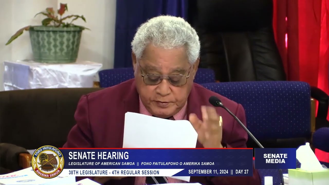 Senate Hearing 2. Day 27.  September 11, 2024. Senate Bill 38-44.