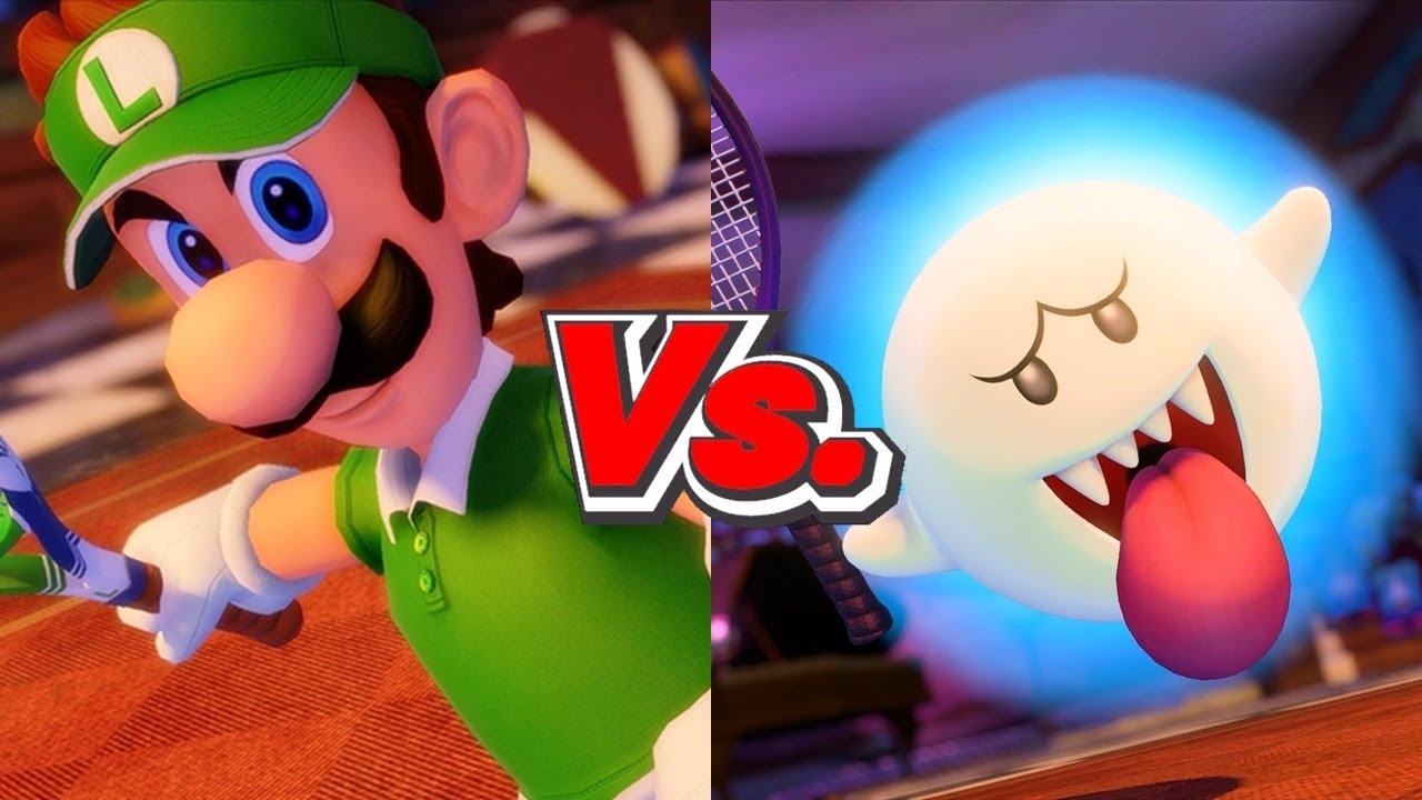 Mario Tennis Aces - Luigi Vs. Boo