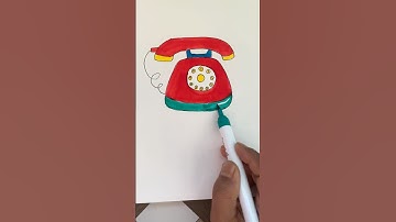 Old Telephone ☎️🫣 Drawing #shorts #phone #ytshorts #drawing