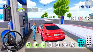 Train Crossing Car Gas Station - 3D Driving Class Simulator - Android IOS Gameplay screenshot 5