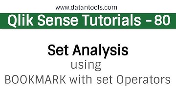 Qlik sense Tutorials - Qlik Sense Set Analysis - Using Bookmark with Set Operators