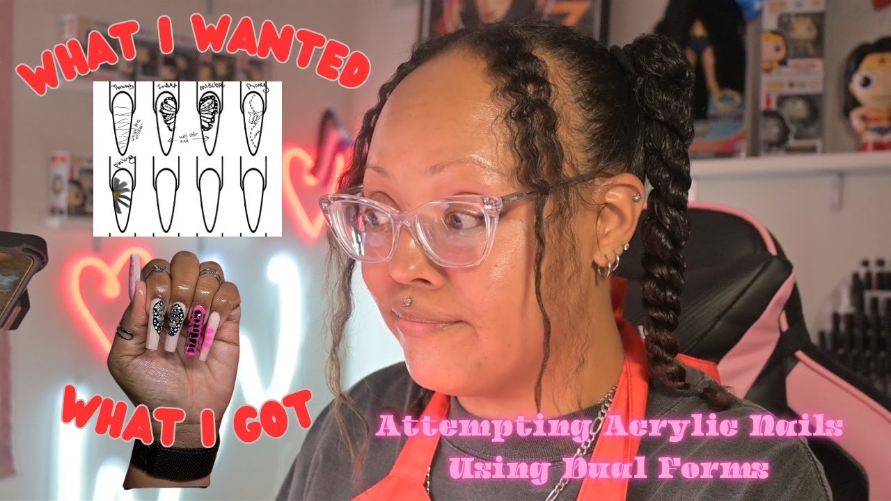 ✨ Attempting Acrylic 💅🏽 using Dual Forms 😳 ✨