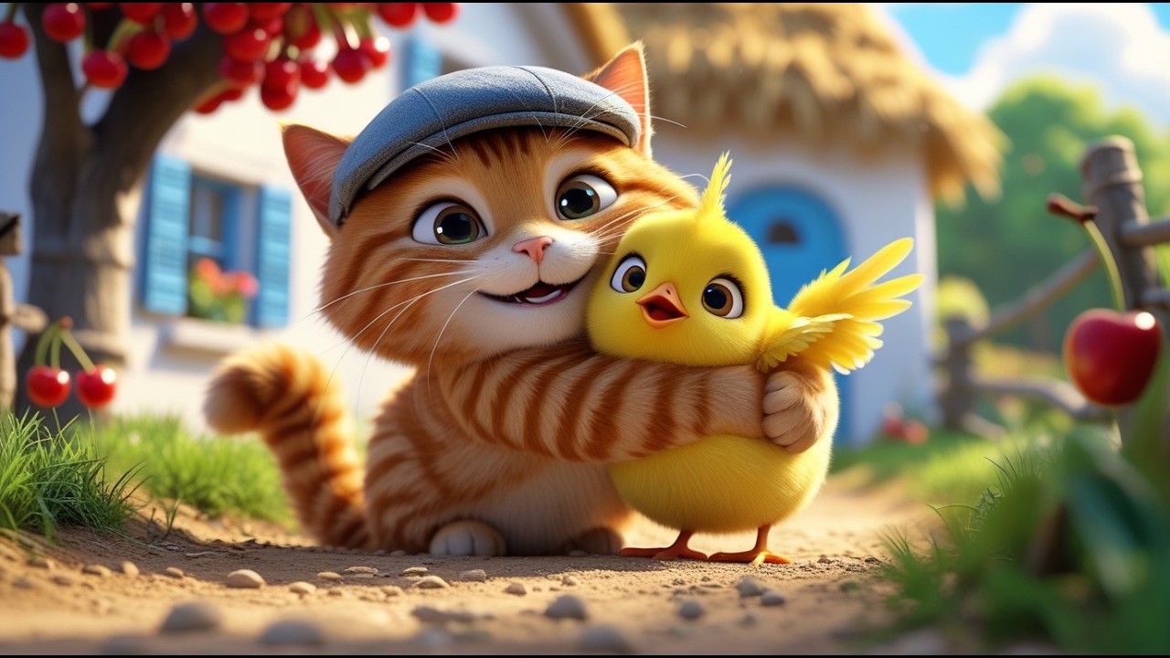 Мурчик на тракторі їде до Ціпи 🐱🚜 | Дитячі пісеньки про друзів