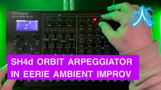 Eerie ambient improv on the Sh-4d featuring the Orbit visual arpeggiator