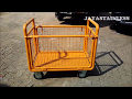 Trolley barang pagar jaring warna Orange – Trolley gudang dan pengangkut barang