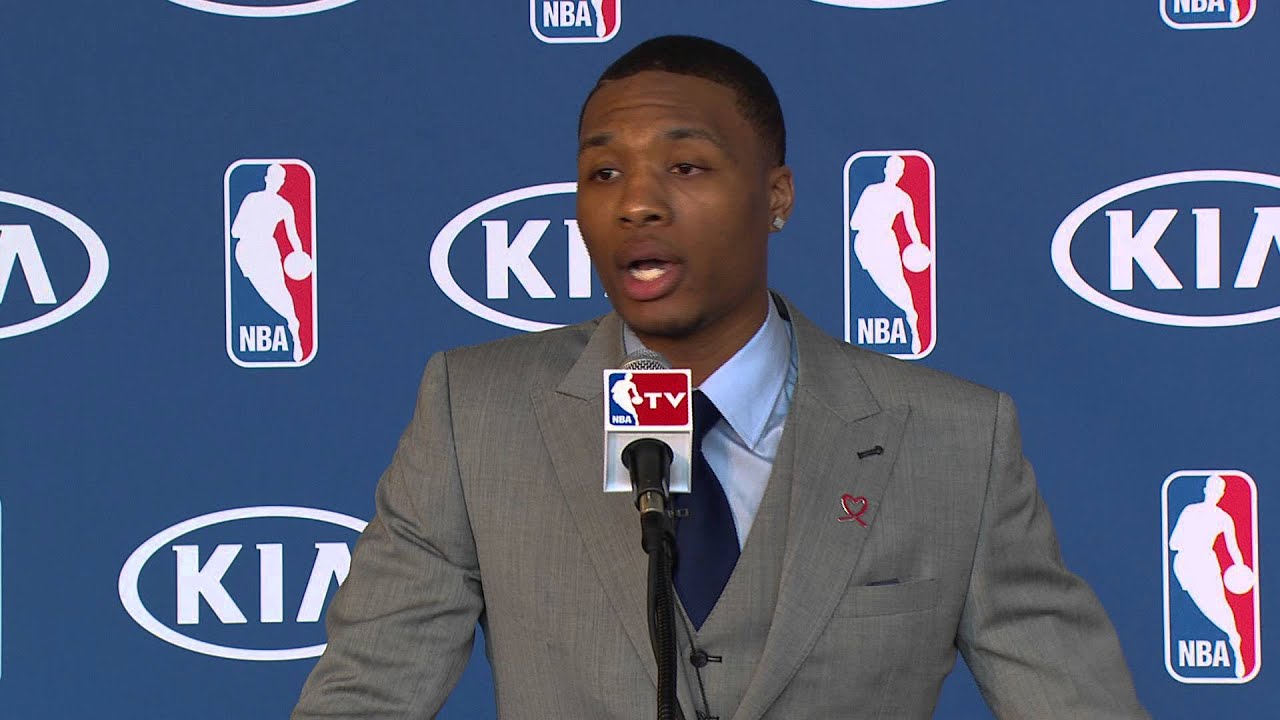 Kia Rookie Of The Year Damian Lillard Speech YouTube