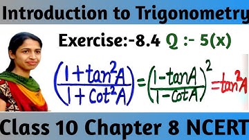 Exercise 8.4 Q 5(X) || Introduction to Trigonometry  || CLASS 10 CHAPTER 8 MATHS NCERT