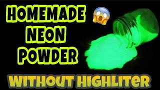 How To Make Neon Powder Without Highlighter|Homemade Glow in Dark Powder|Creative Gargi