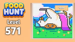 Food Hunt Pixel puzzle level 571 walkthrough solution gameplay