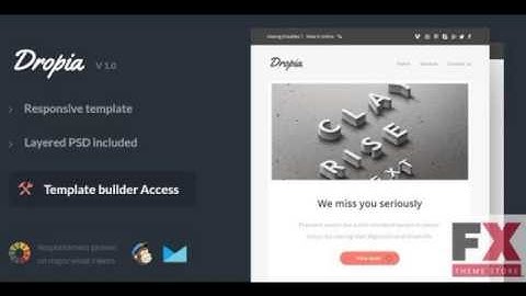 Preview Dropia - Responsive Email Themebuilder Access TFores
