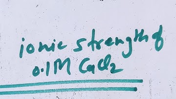 ionic strength of aqueous solution part-1