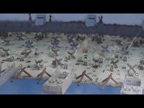 Lego WW2 D-Day - The Battle For Omaha Beach - stop motion