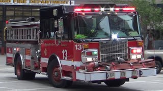 Chicago Fire Department Engine 13 & Battalion 1 Responding