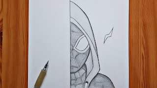How to draw Miles Morales | Miles Morales step by step easy | Spider-Man Across The Spiderverse