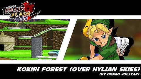 SSF2 Mods Showcase: Kokiri Forest (over Hylian Skies) (by Draco Joestar)