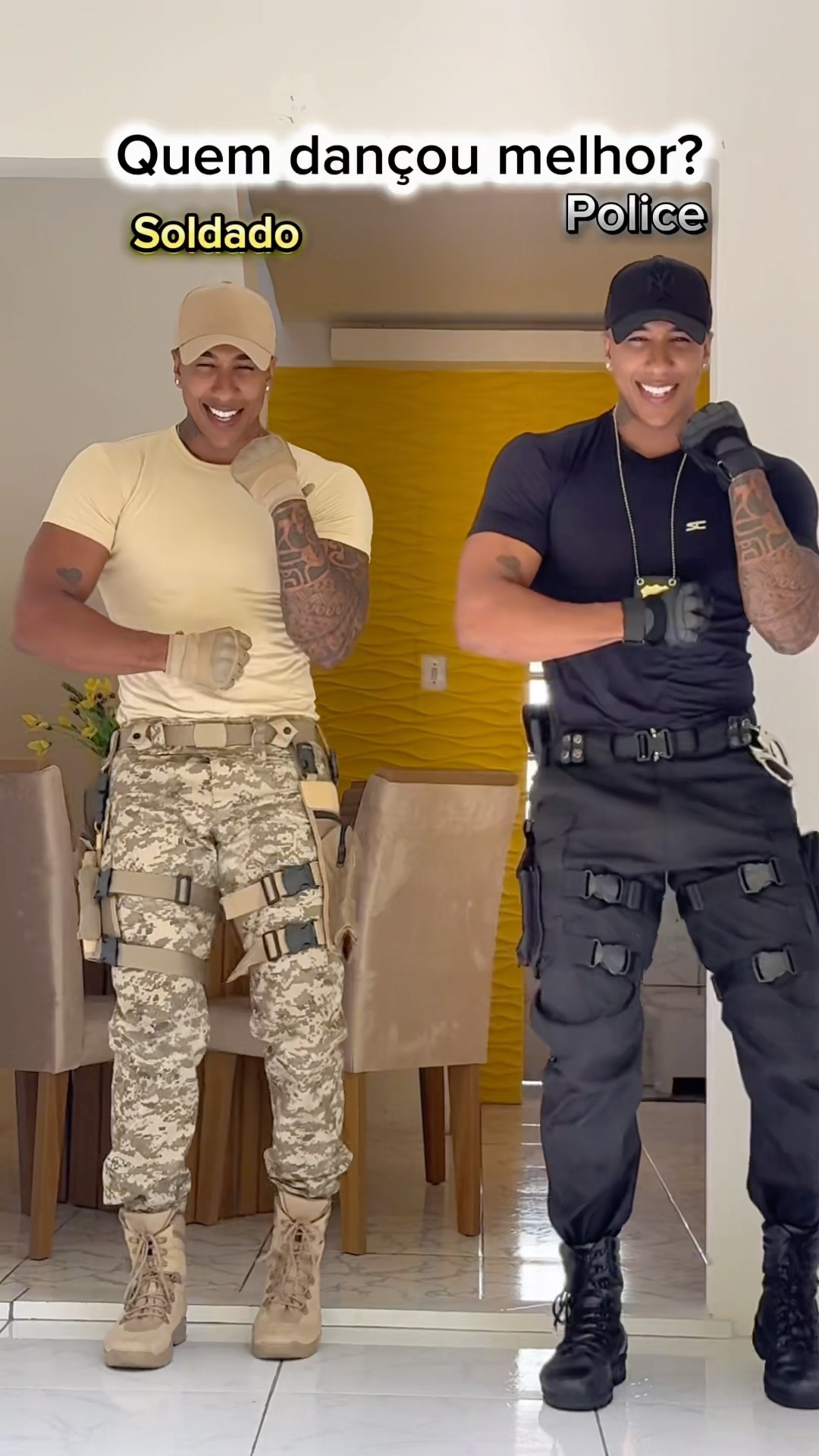 SOLDADO ou POLICE? #dancers #gemini #apollosant