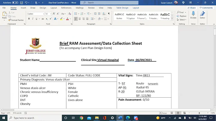 Ram care plan 9 25 21