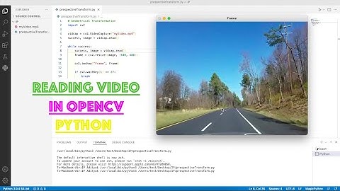 Reading Video | Image Processing with OpenCV2 in Python