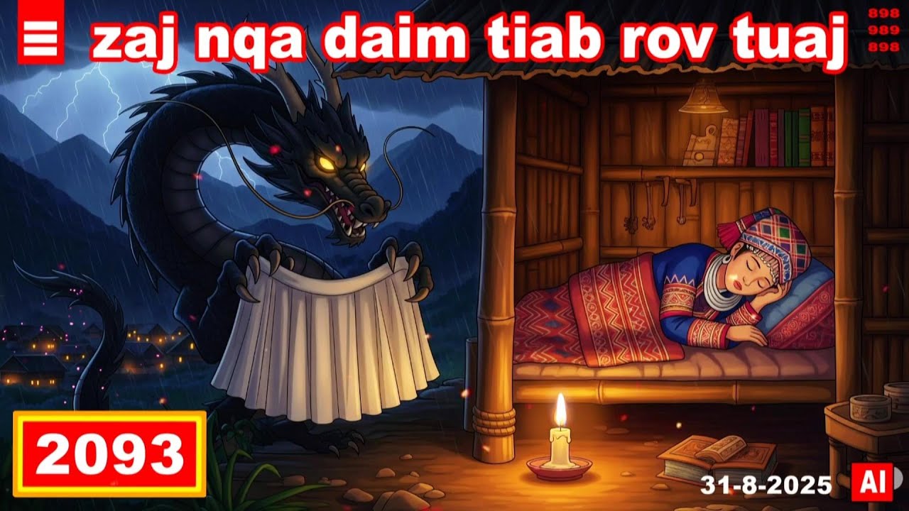 dab hais hmoob - 2093 - 31-8-2025 zaj nqa daim tiab rov tuaj, นาคเอากระโปรงมาคืน, The Skirt.