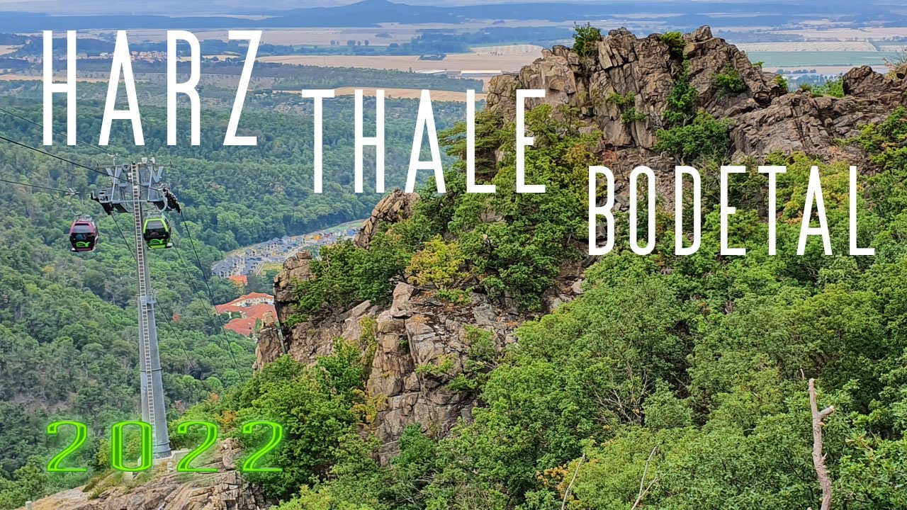 Thale im Harz Bodetal Hexentanzplatz Seilbahnen Rosstrappe 2022 - YouTube