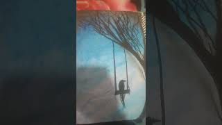 My New Oil Pastel Midnight Drawing Art Montage