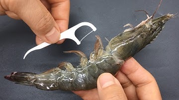 Remove Shrimp Veins in 3 Seconds with a Toothpick – Quick & Clean!