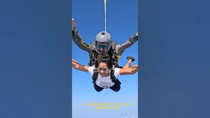 My First SKYDIVING at PALM JUMEIRAH 13,000ft . SO BEAUTIFUL IT IS !!! #skydiving #adventure  #fun