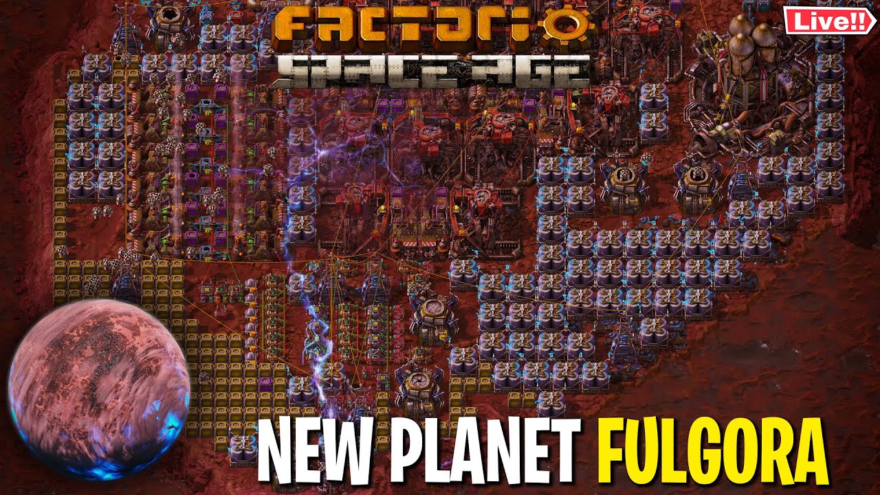 Live: Factorio 2.0 Space Age Day 8 | Now on Fulgora But Soon Vulcanus ...