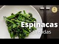 [SUB] Espinacas Salteadas Estilo Cantonés | 清炒菠菜 | Stir Fried Spinach | Comida China |