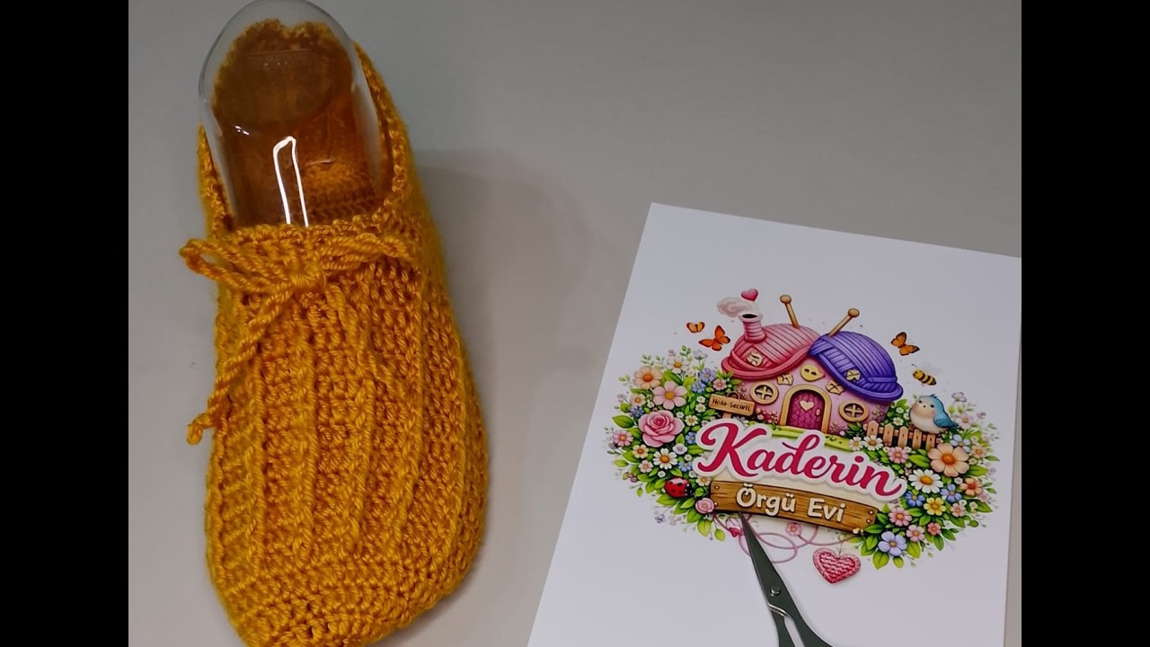 Tığ İşi  Kolay Su Yolu Patik Modeli - Kaderin Örgü Evi