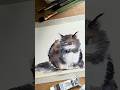 Watercolour the neighbour’s cat sketch. #tutorial #painting #watercolor #kitty #cutecat #watercolor