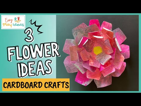 PLAY INSPIRATION | 3 Creative Flower Crafts with Cardboard for Kids: Fun and Eco-Friendly DIY Ideas!