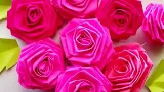 How to Make A Paper Rose/ Paper rose / Easy paper flower/ KovaiCraft