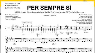 PER SEMPRE SÌ (Donna)(Sal da Vinci) disco dance: Base Audio mp3 wav Testo Spartiti Spartito DO Si♭Mi