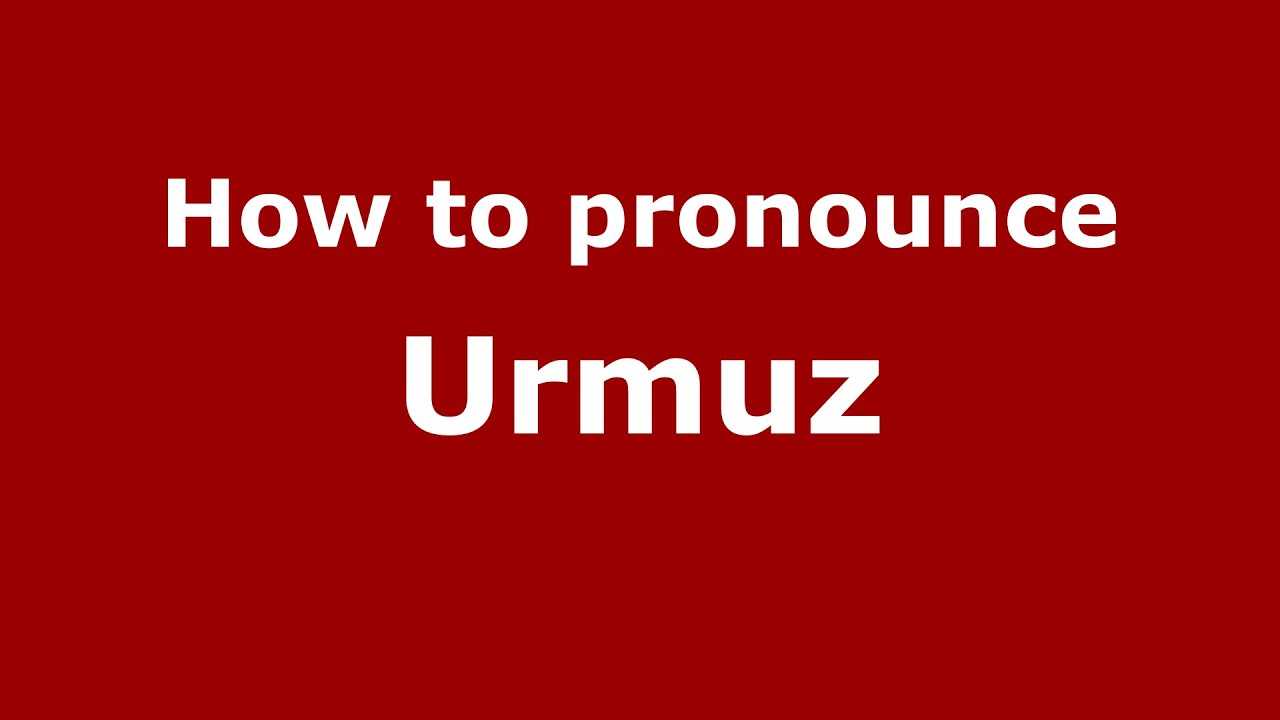How to pronounce Urmuz (Romanian/Romania)  - PronounceNames.com