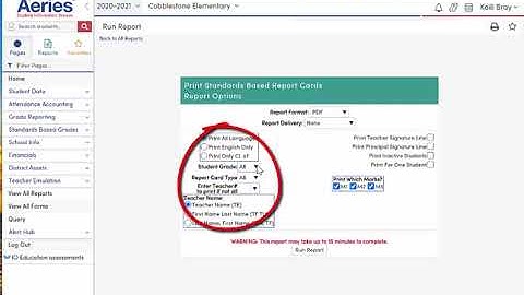 Batch Printing Report Cards in Aeries (RocklinUSD)