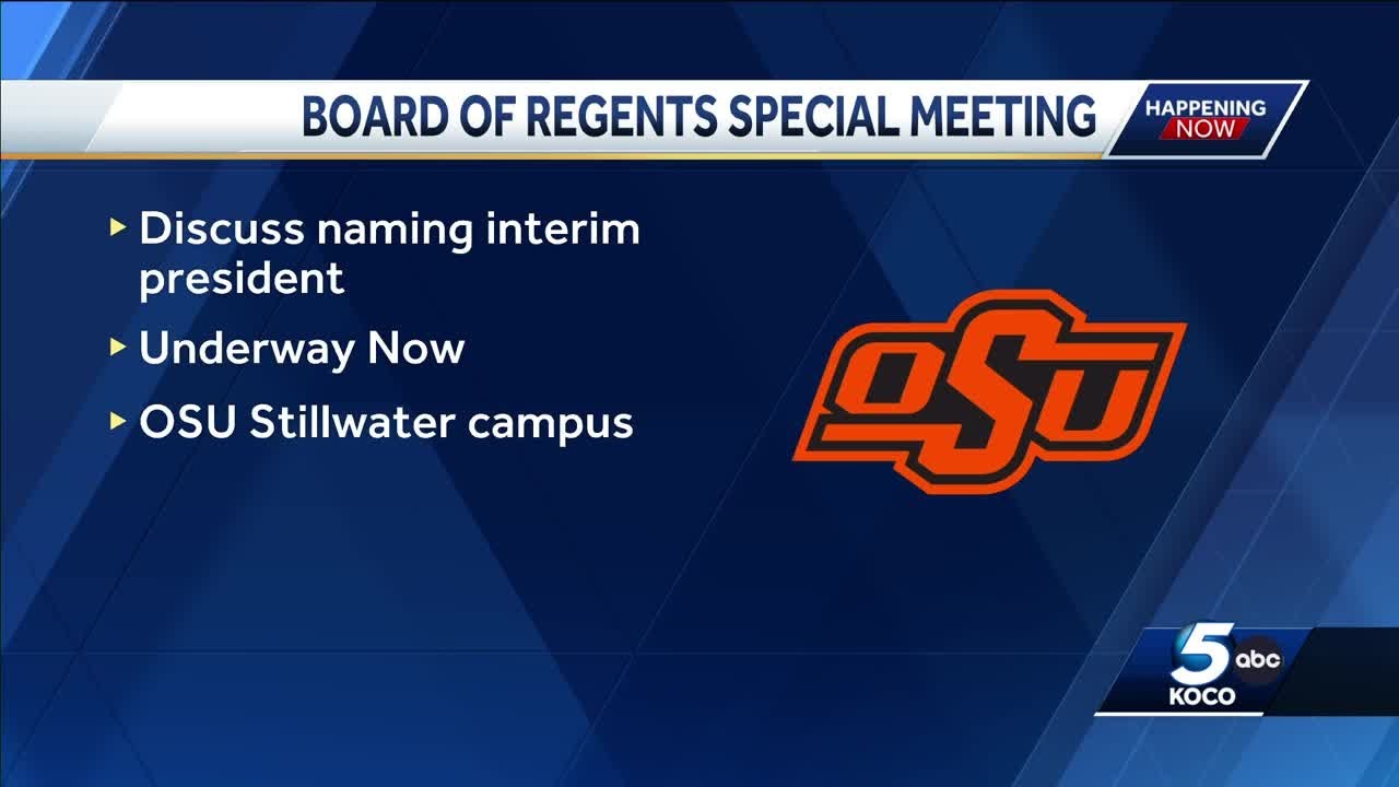 Oklahoma State University A&M Board of Regents holding special meeting ...