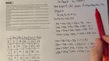 D1 - 7A Simplex Algorithm