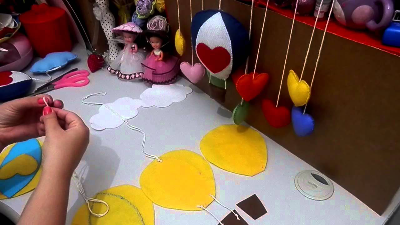 Mobile balão em feltro - PAP