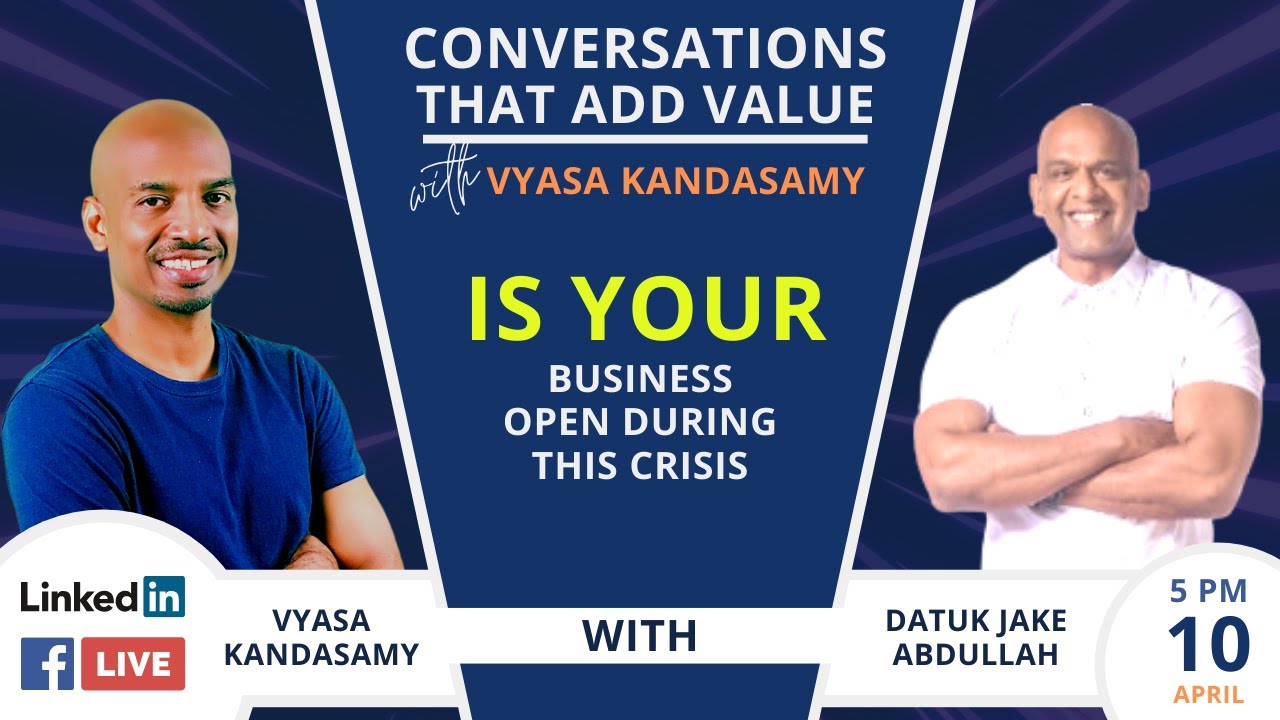 Live With Datuk Jake Abdullah 5pm 10 April Is Your Business Open During This Crisis Youtube