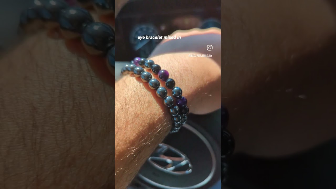 Purple Tiger Eye & Hematite Bracelet Stack Available at Bubbs Bargains 