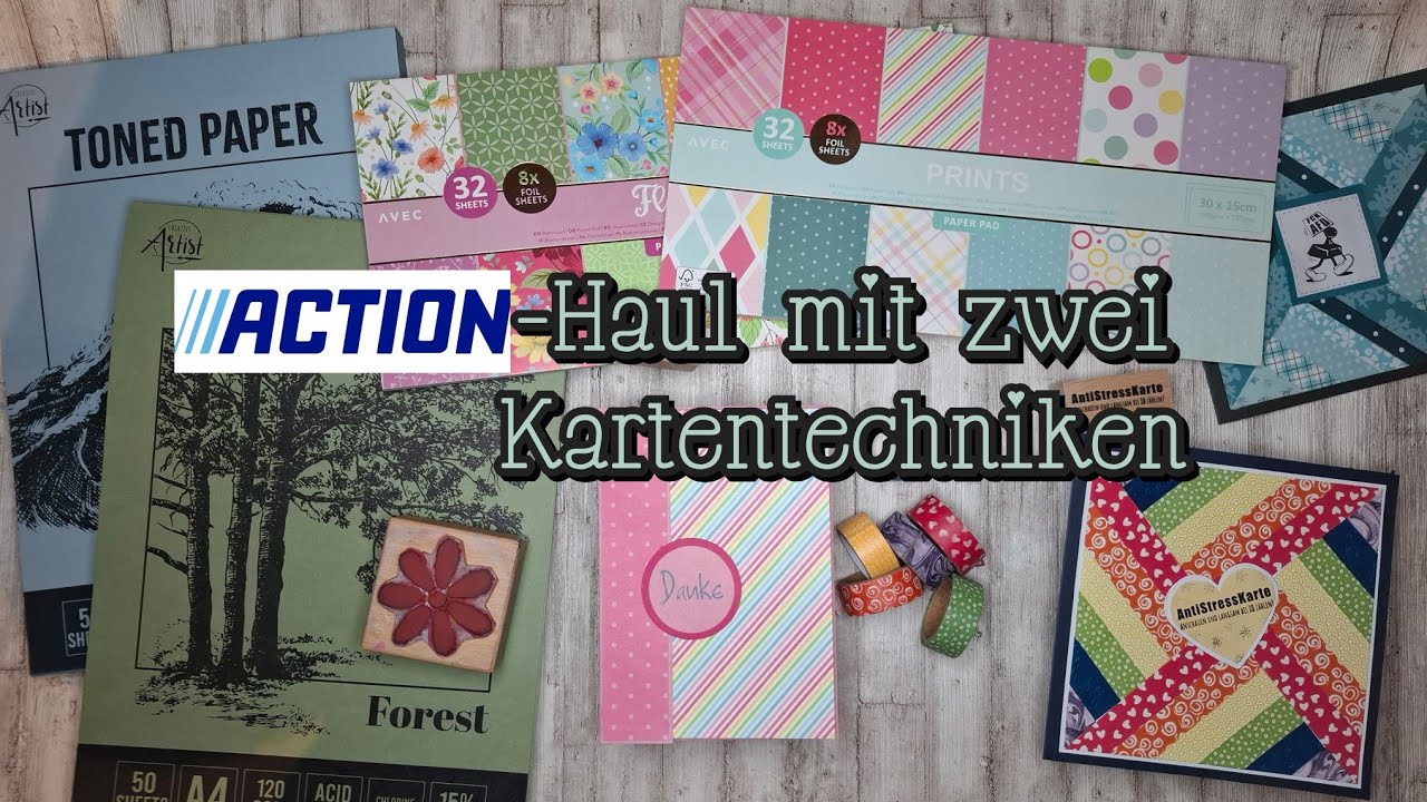 Action-Haul inkl. Idee für doppelseitig bedrucktes Designpapier + Washitape-Technik für Grußkarten