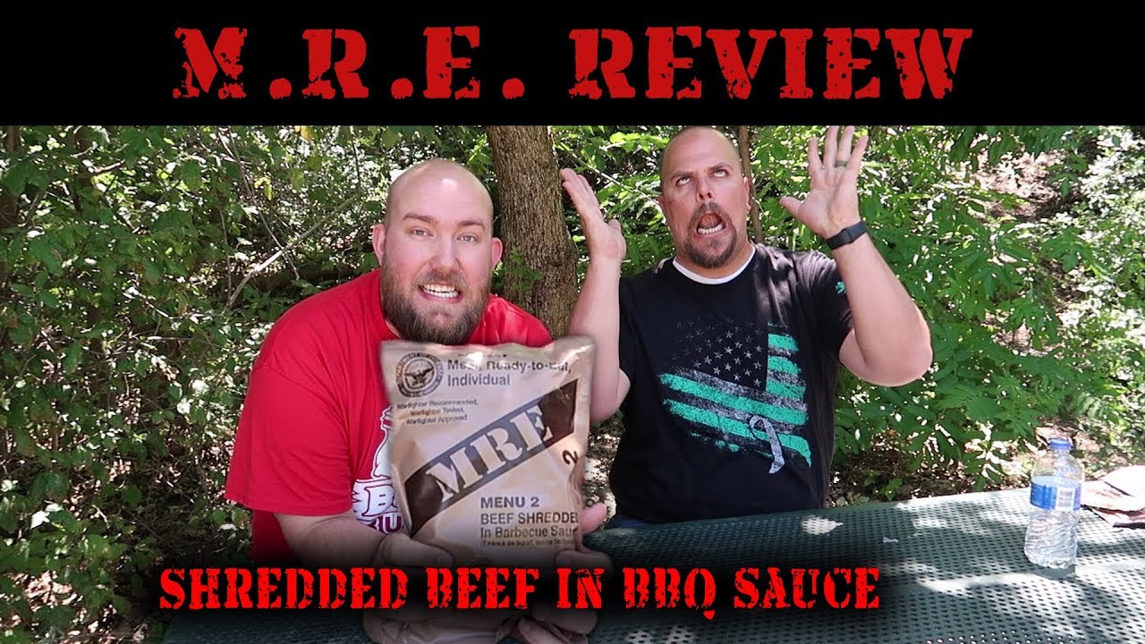 2019 MRE Shredded BBQ Beef Meal Ready to Eat Review US Ration Taste ...