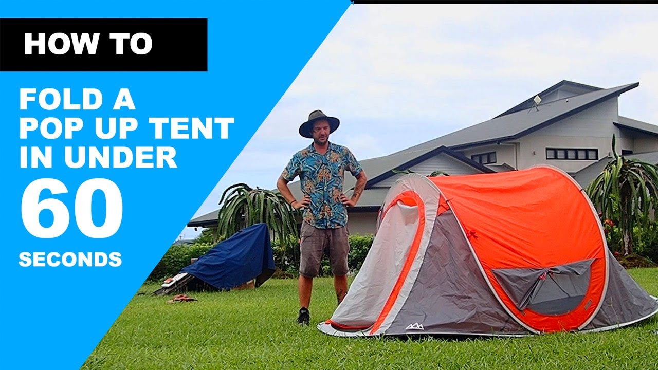 How to fold up a pop up tent | Learn how pack down a popup tent. YouTube
