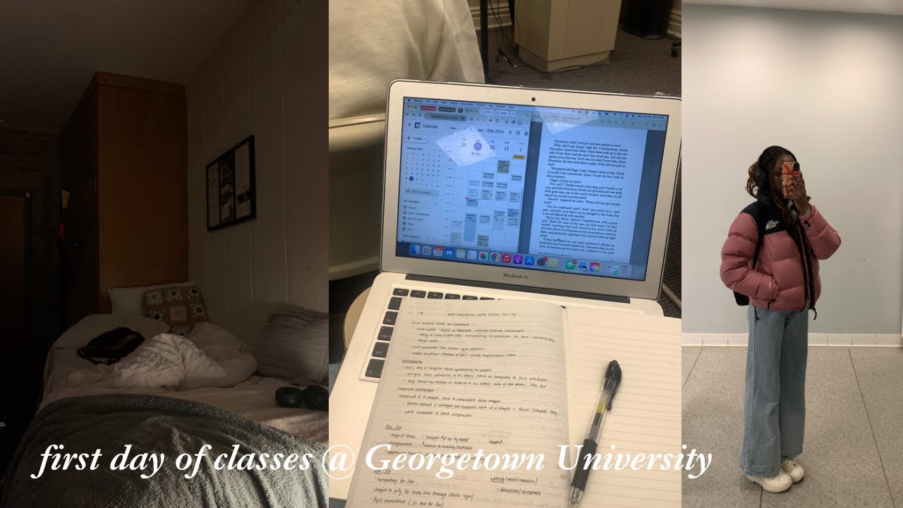 first day of classes @ georgetown university 🫧 (spring semester edition)
