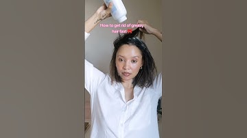 how to get rid of greasy hair without washing it. 🎀 #greasyhair #washday #hair #shorts