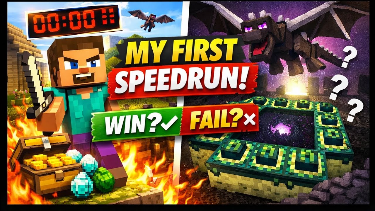 Minecraft Speedrun Attempt! Can I Beat the Game Fast? ⏱️🔥 - YouTube