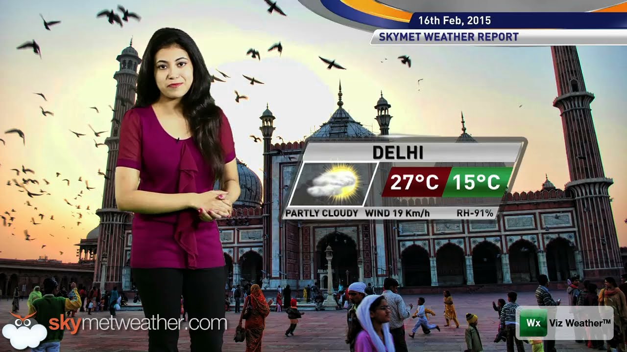 16/02/15 - Skymet Weather Report for India - Major Cities Forecast